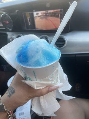 2nd snow cone still crunchy and watery