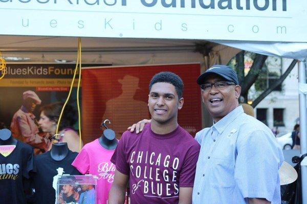 Blues Kid and a first time Chicago Visitor from Jamaica!