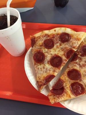 Two slices and a drink. Yes, please.