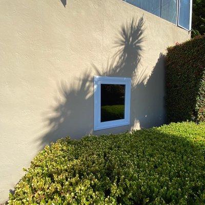 Fixed garage window .