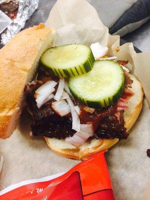 Boneless Tender Baby Back Rib Sandwich! The best!