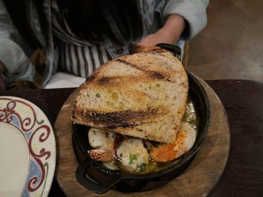 Garlic shrimp- just okay. They didn't grill the shrimp... just the bread which was disappointing