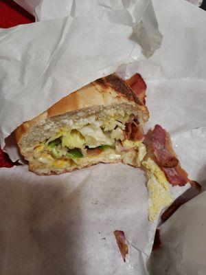 Bacon, egg, and cheese sub