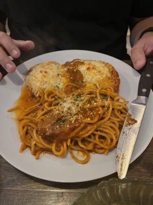 Chicken Parmigiana - chicken could have been crunchy