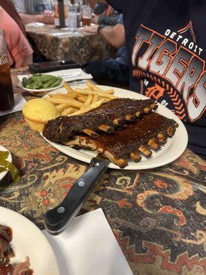 Full slab of ribs & Fries