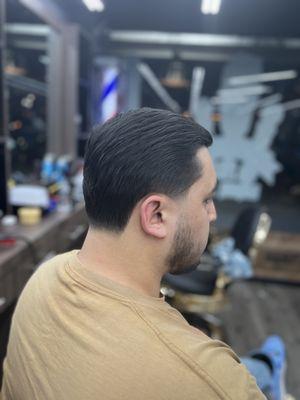 Low taper fade 
Men's haircut