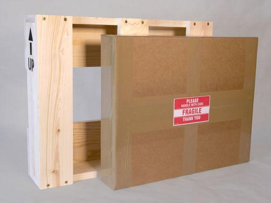 Travel Frame crate with interior slipcase