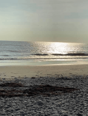 Our office has the beauty of the ocean steps from our front door.