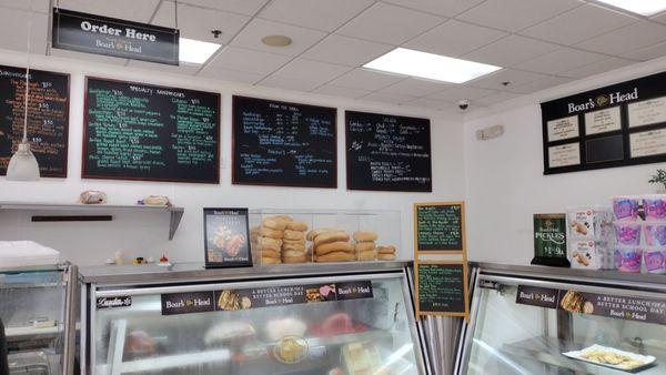 Menus, display cases