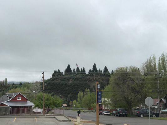 View of cemetery hill