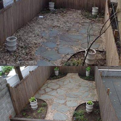 Before and after (client did a good portion of the leaf removal after photo was taken)