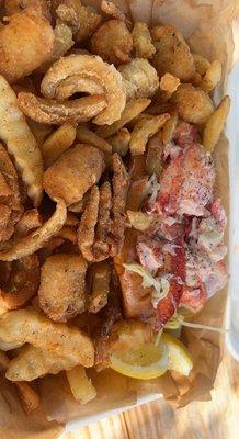 The best lobster roll and fry combo plate you'll ever eat. So much lobster and more fries than you'll need but you can't stop eating them