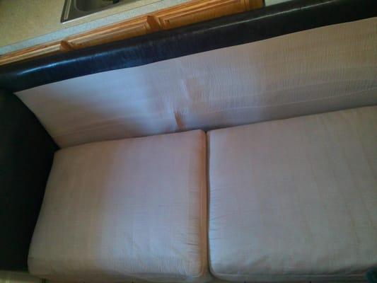 Clean couch results! No stain and clean as new!