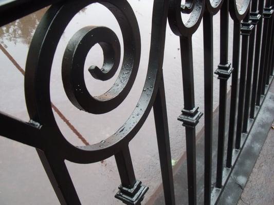 Scroll hand rails