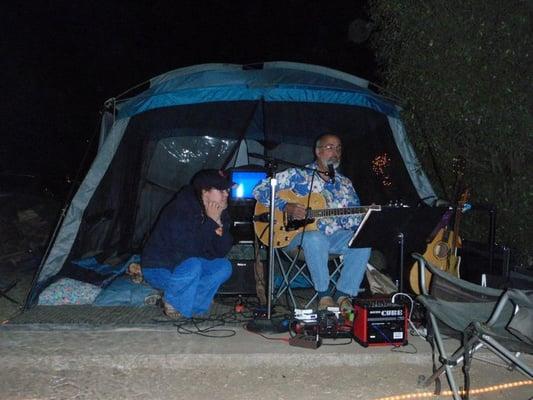 Around the campfire at the KOA