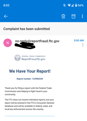 City Auto confirmation of FTC reporting.