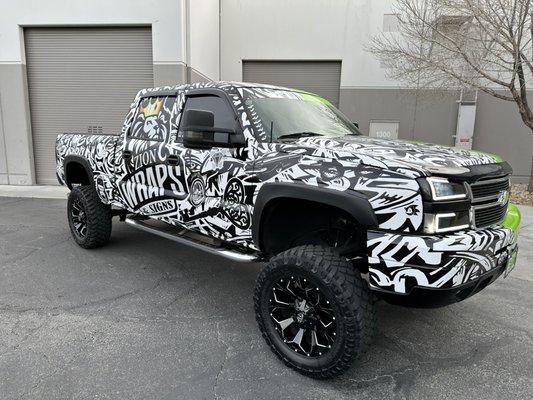 Custom truck wrap