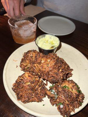 Leek fritters