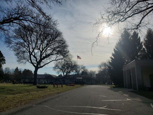 Sunny Afternoon Service. Business Office in the background.  12/14/2021