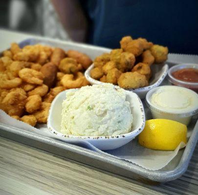 Fried shrimp platter