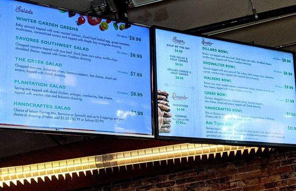 2 or 4 menu boards