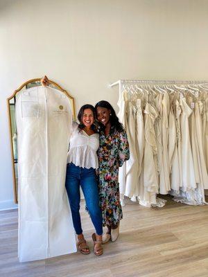 Kaysha you are a doll! What a special moment we will share forever. It being your first day and it being my first bridal shop