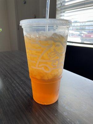 The lemon berry sweet tea, only $1 on happy hour