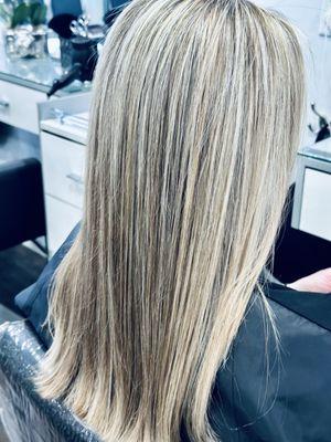 Full highlights ash blonde