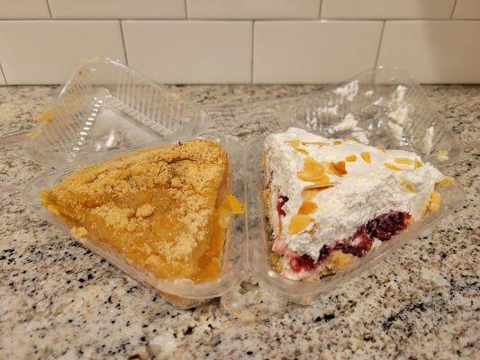 Peach and Door County cherry $4.29 each slice