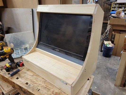 Build your own video arcade cabinet, raspberry pi, arcade controls and a discarded 20" flat screen tv