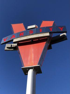 The Varsity sign.