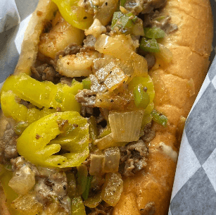 Hot Cheese Steak Fast Food Truck Restaurant in Irving, Texas. Authentic Philly CheeseSteak "Pepper CheeseSteak"