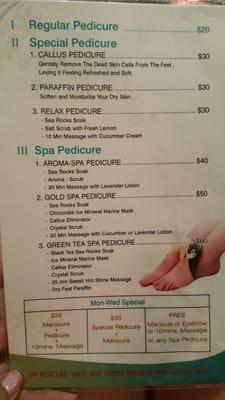 Great Mon-Fri prices! Service is also great even a 10min chair massage was much needed, firm & detailed :)