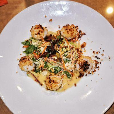 Potato crusted scallop