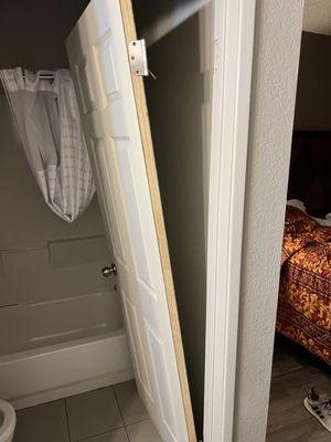 Bathroom door broken