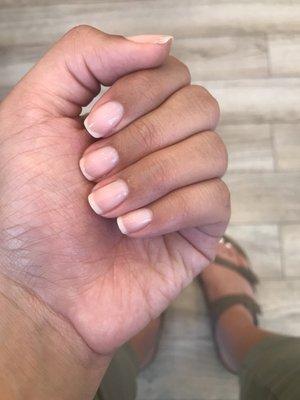 I love a natural looking nail, so I rarely stray from clear gel, nude or pink.