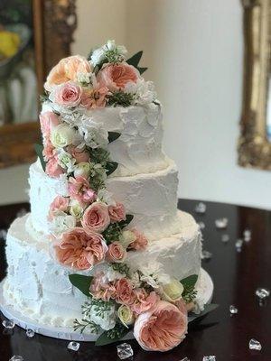 Garden Rose Cake Flowers