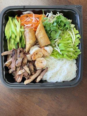 Brand new traditional pork, and shrimp, vermicelli salad just added to the menu.