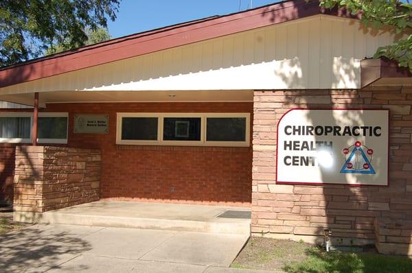 Entrance to Chiropractic Health Center
 45 years of world-famous Chiropractic Care and Research