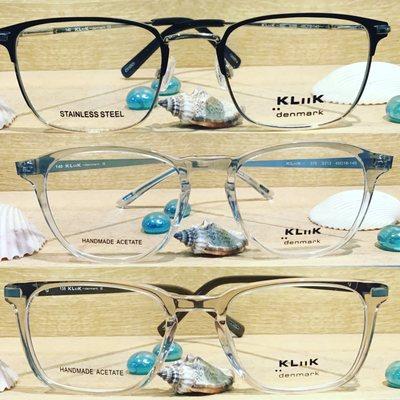 KLiik frames from Denmark are light weight frames for those patients with small faces.