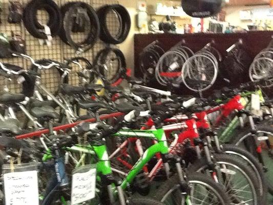 Good selection of bikes with a better selection of rims and tires