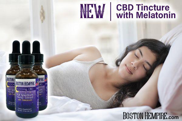 We offer a unique CBD/Melatonin tincture for sleep.