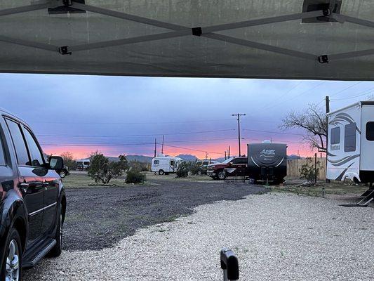 Sunset view from the campground.