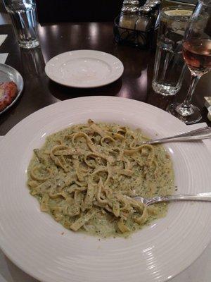 My favorite pesto dish, fettuccine pesto. Gino's makes it just right, not too overbearing and the pasta is cooked perfectly.