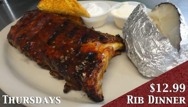 Best ribs around on thurs 4-9 p.m.