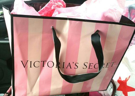 Standard bag and packaging that comes with a Victoria's Secret purchase. #goodfeelings