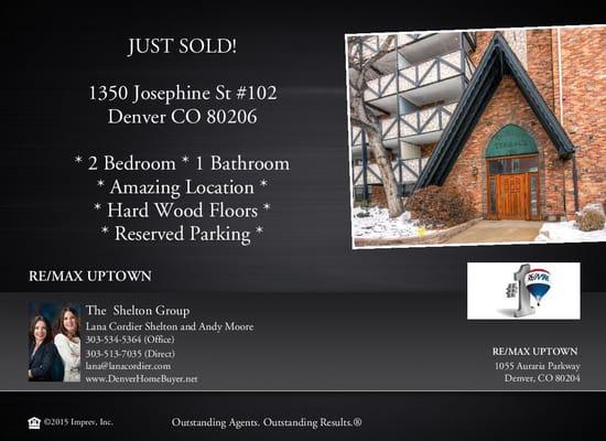 Another home sold! #CongressPark #Denver