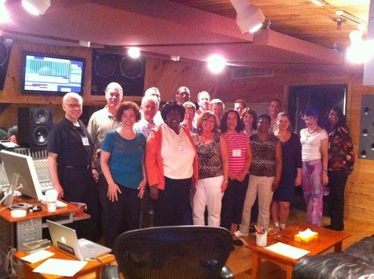 Susan and her class at the Great Voice - Voice Over Bootcamp