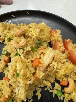 Seafood Pineapple Fried Rice. Such great umami - not too much curry and no raisins (yay!)