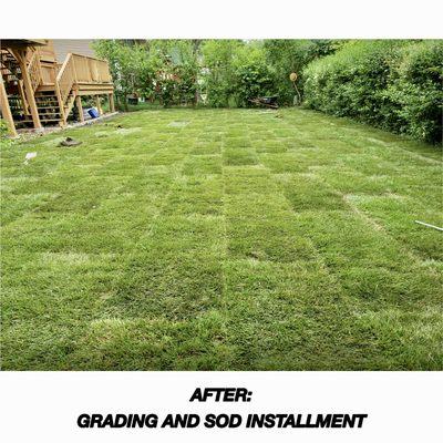 Before and after: Grading and sod installment
Call today for a free estimate!
847 532 9151